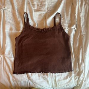 Hollister brown tank top